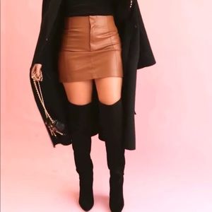 Zara faux leather mini skirt